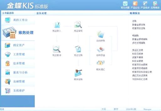 金蝶kis账套管理