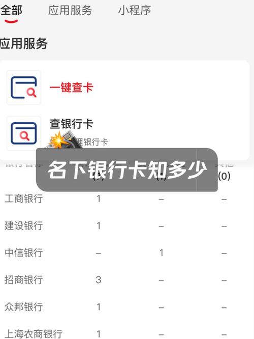 一键查询别人名下所有银行卡