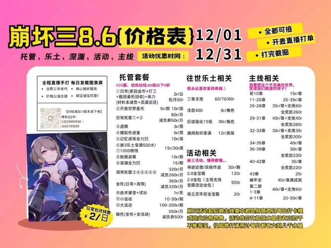 崩坏学园vip价格表v18