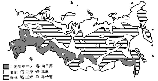 俄罗斯地图手绘
