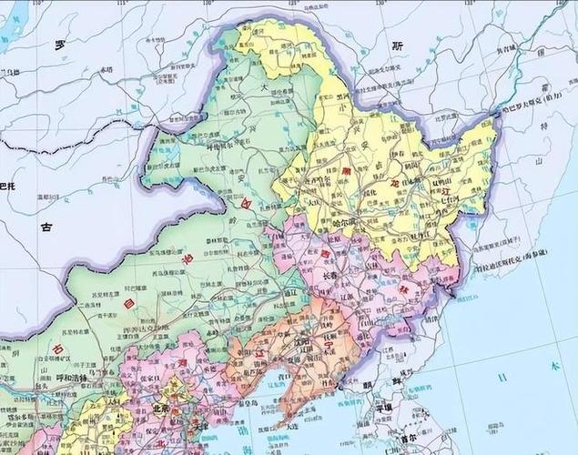 东北三省地图完整版