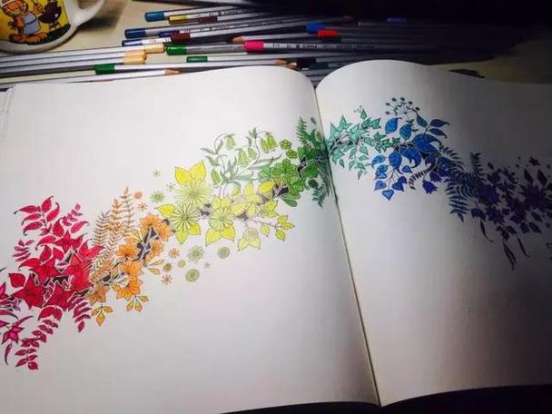 秘密花园水壶涂色作品