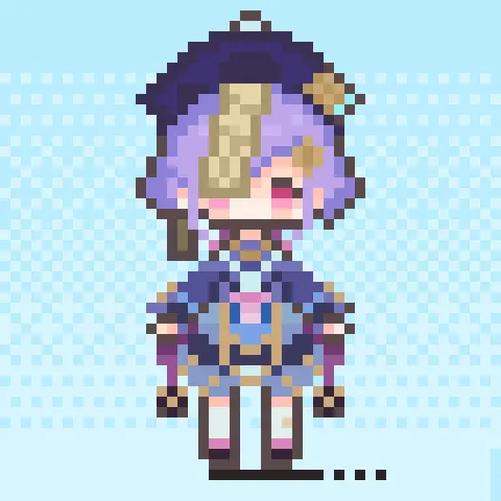 二次元人物像素画