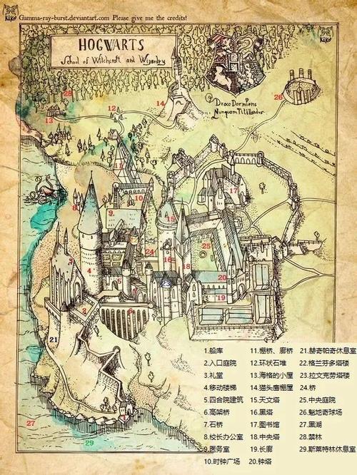 霍格沃茨详细地图