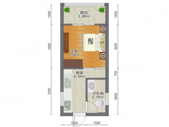 40平米一室一厅一厨一卫