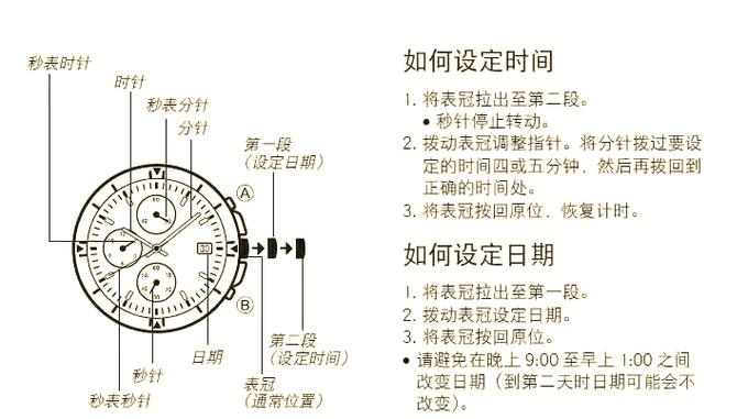 全自动机械表怎么调整时间