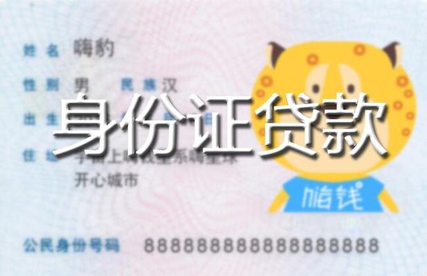 用身份证就能贷款的平台