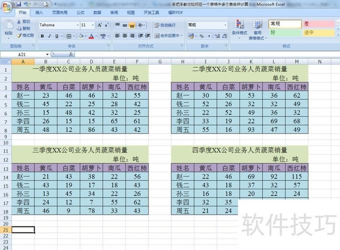 一个表格里面多个表格怎么全部显示