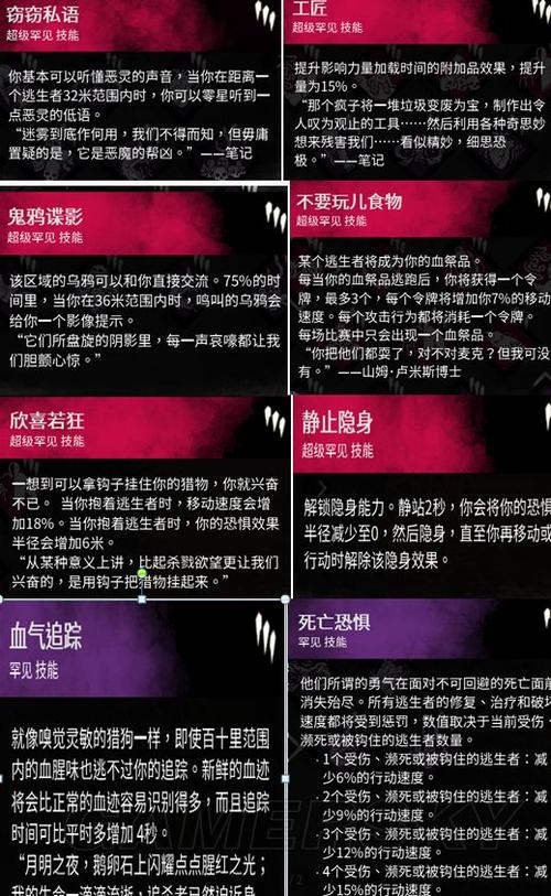 黎明杀机技能等级