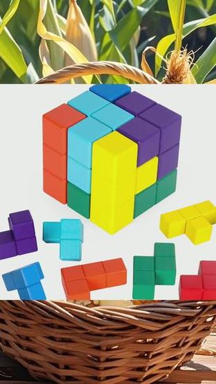 立体积木拼图图形