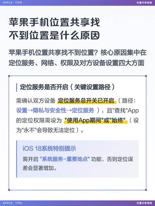 苹果手机共享了位置为什么查不到