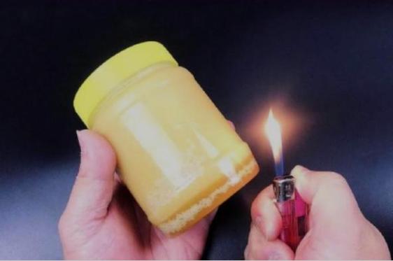 玻璃纤维打火机烧后的状态