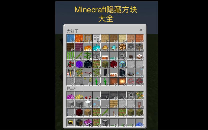 我的世界十种隐藏方块