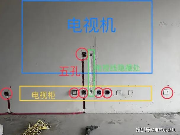 客厅电视墙插座设计图