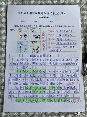 小熊玩球写话一年级