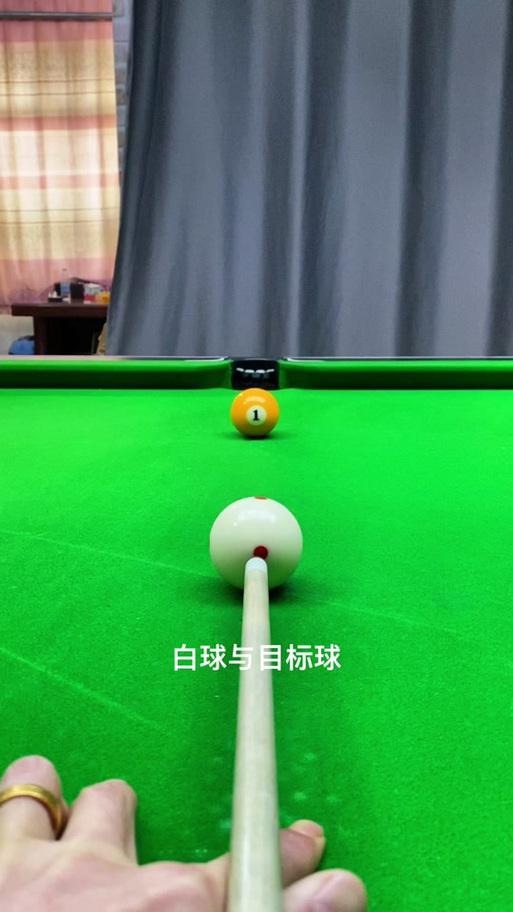 白球和目标球一起进