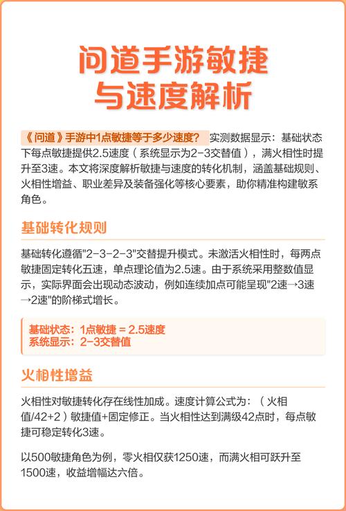 问道加一点敏有多少速度