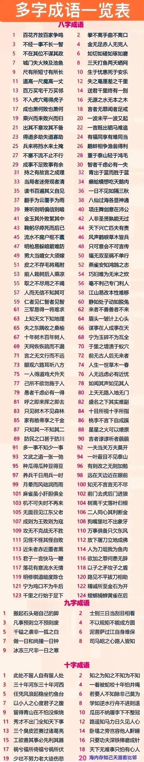 新开头的成语