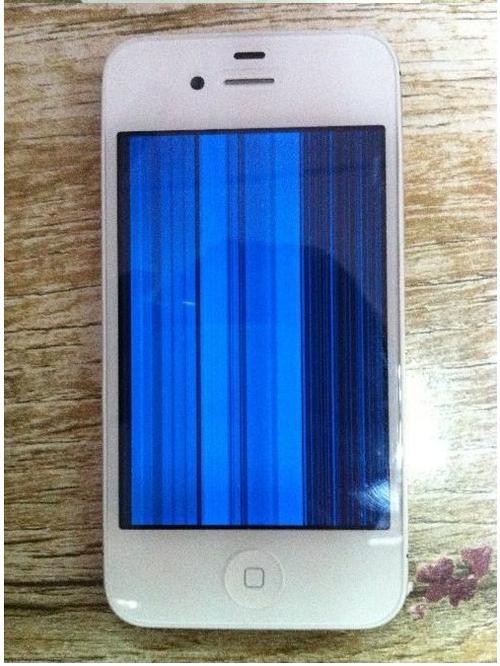 iphone摔了一下出现条纹