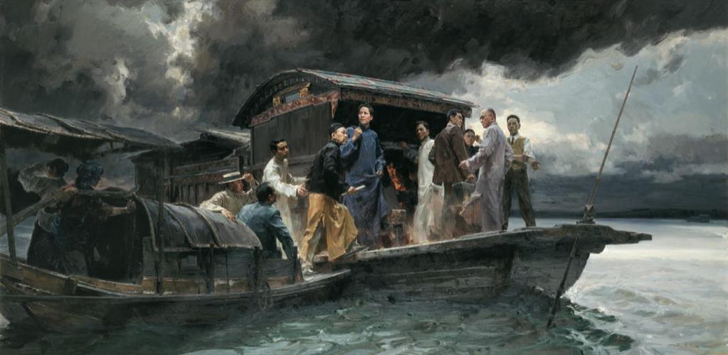 启航油画