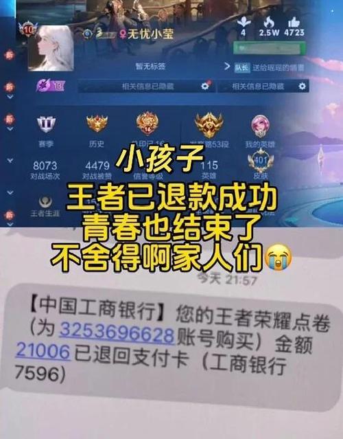 王者荣耀账号退费