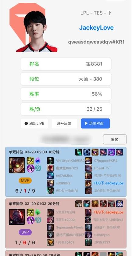lol韩服数据