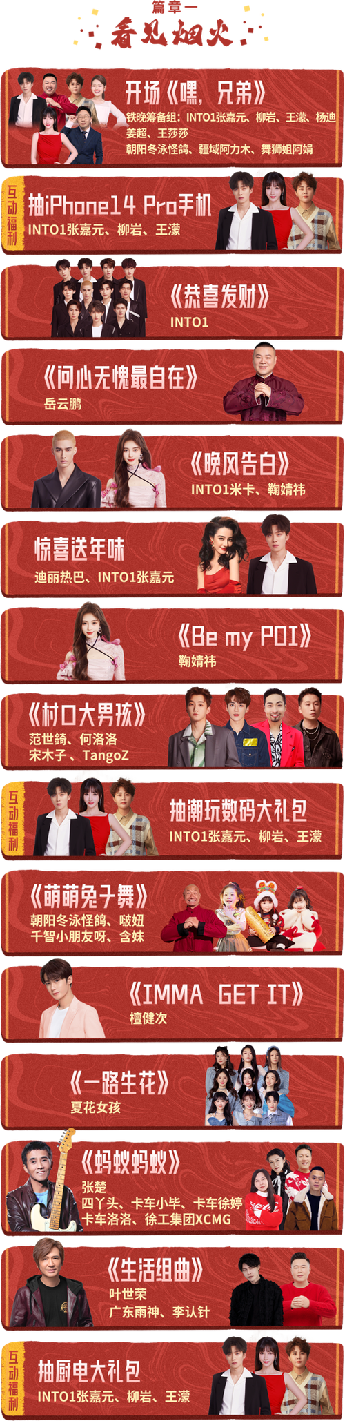2019快手春晚节目单