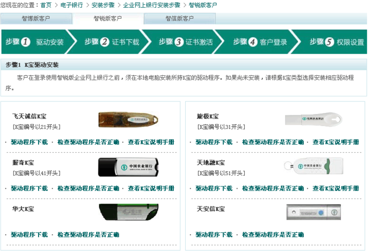 中国农业银企业网银