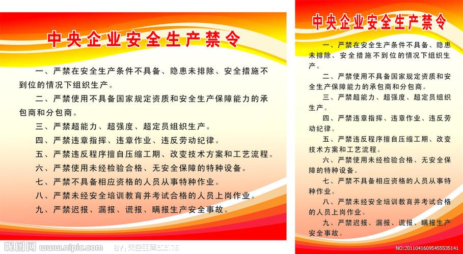 《安全生产禁令》