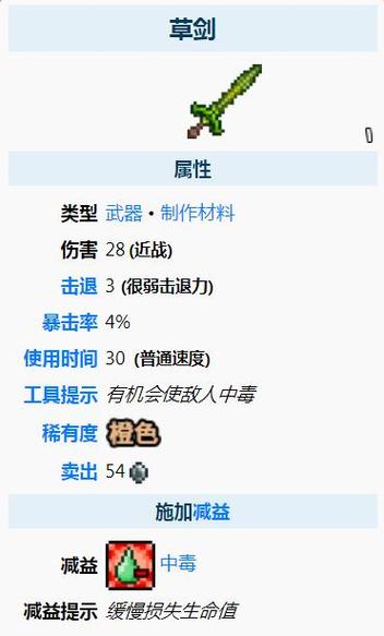 泰拉瑞亚武器大全及获得方法汇总