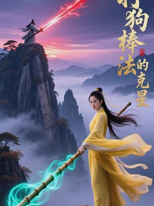 黄蓉教杨过打狗棒法金轮法王