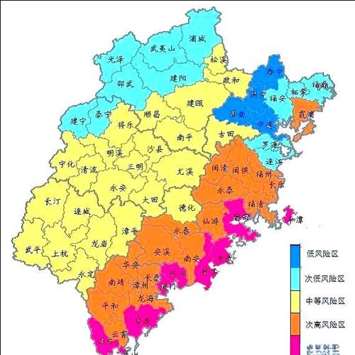 福建地域分布图