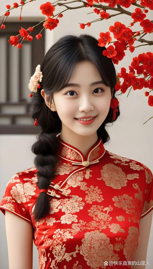 红红火火映笑颜图片