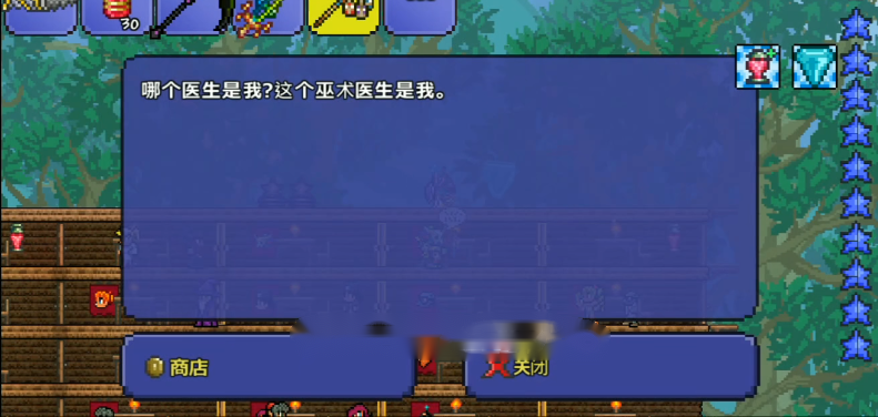 泰拉瑞亚怎么入住巫医