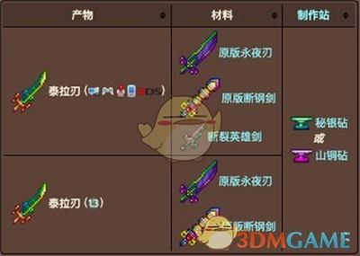 泰拉瑞亚泰拉刃怎么获得