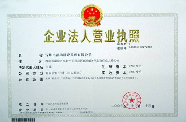 营业执照的法人