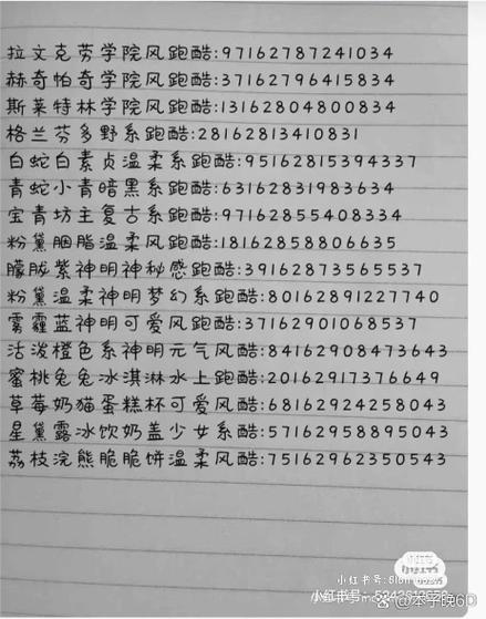 中文跑酷ID大全