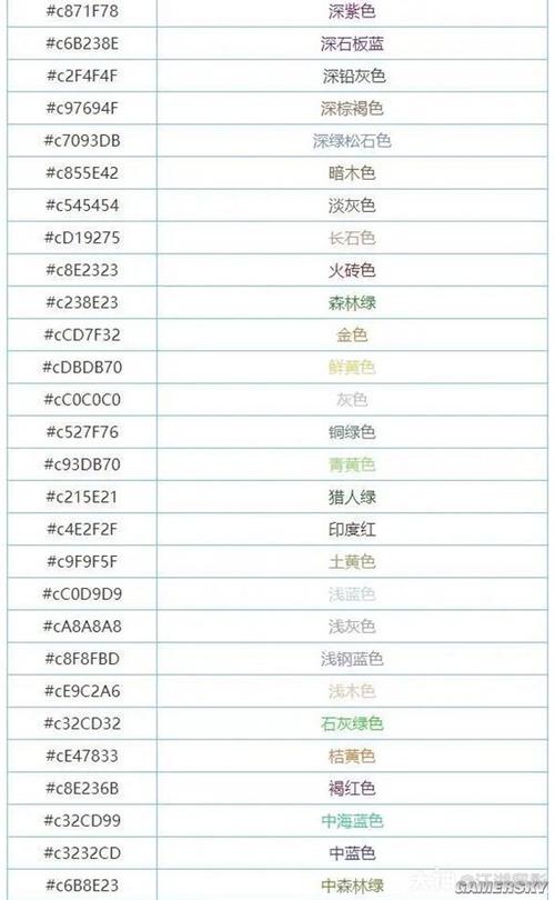个性签名颜色代码