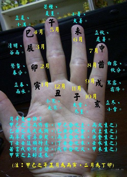 掐指一算口诀图解