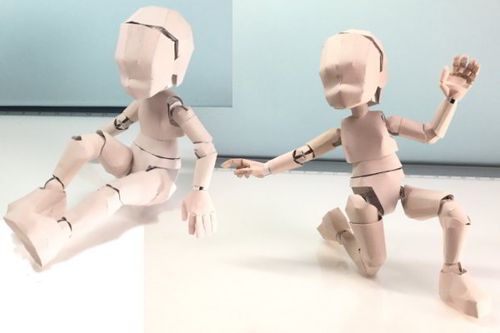 纸制全可动人形骨架的制作方法