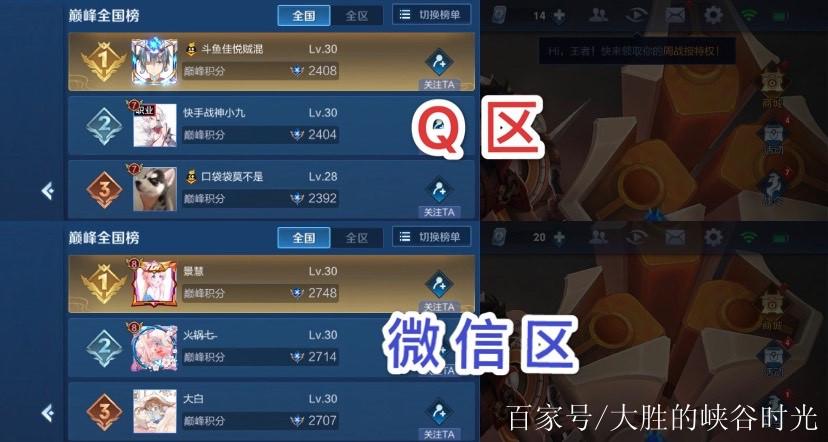 王者荣耀Q区几区强