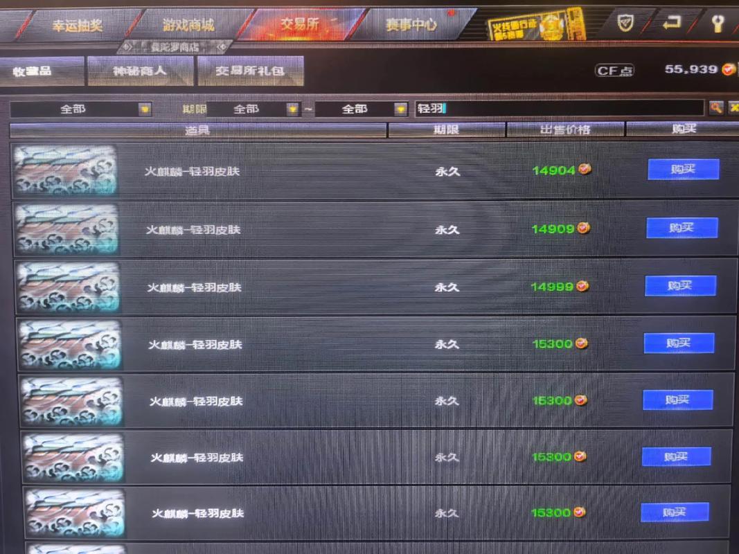 现在黑市100万CF点多少钱