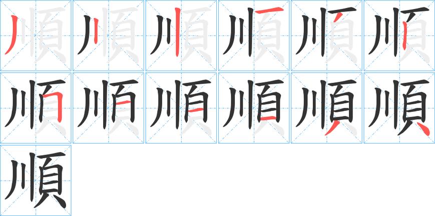 顺部首
