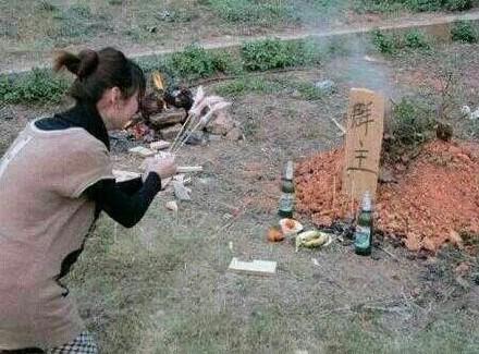 前任搞笑坟墓图片