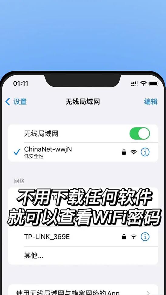 苹果手机网络密码怎么查看密码