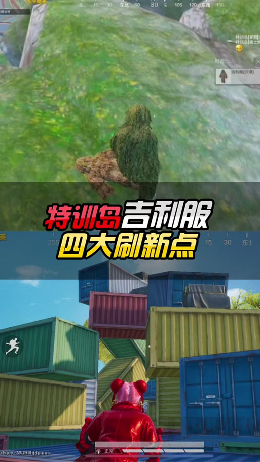和平精英训练岛的绿色吉利服