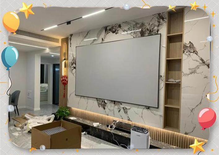 投影仪幕布安装方法图标