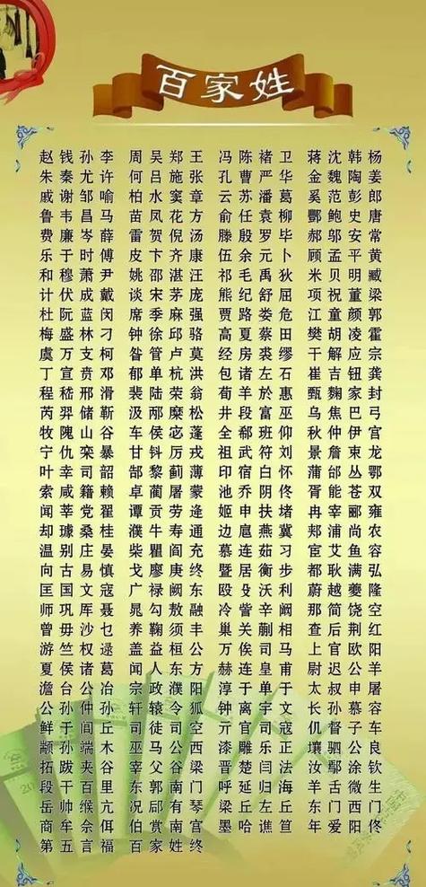 百家姓全文带拼音