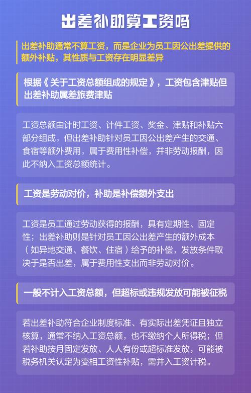 出差补贴算工资收入吗