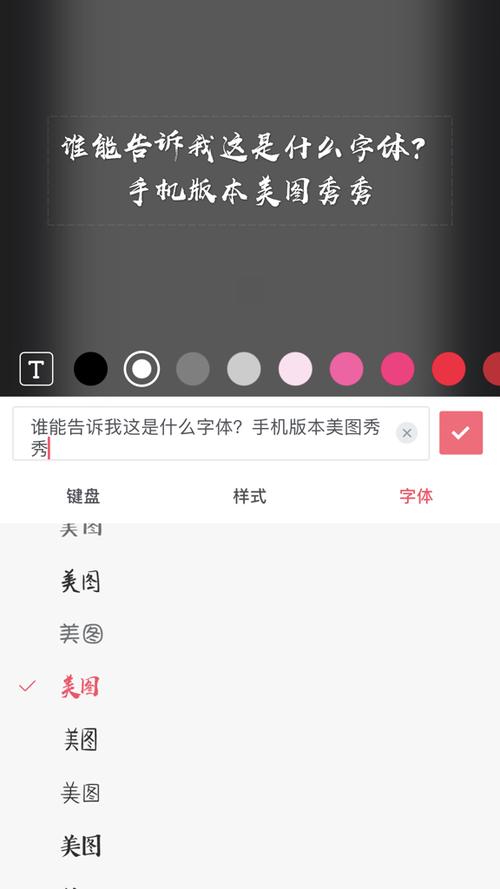 美图秀秀字体用不了